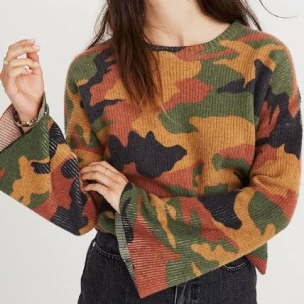Cottontail Camo Wide-Sleeve Sweater